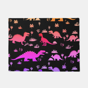 Cute Colorful Dinosaurs Pattern  Doormat