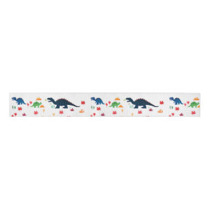 Cute Colorful Dinosaurs Pattern  Grosgrain Ribbon