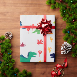 Cute Colorful Dinosaurs Pattern Wrapping Paper