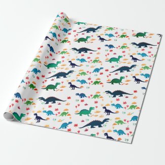 Cute Colorful Dinosaurs Pattern 