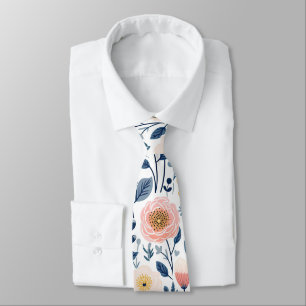 Cute Colorful Ditsy Wildflower Meadow Spring Garde Neck Tie