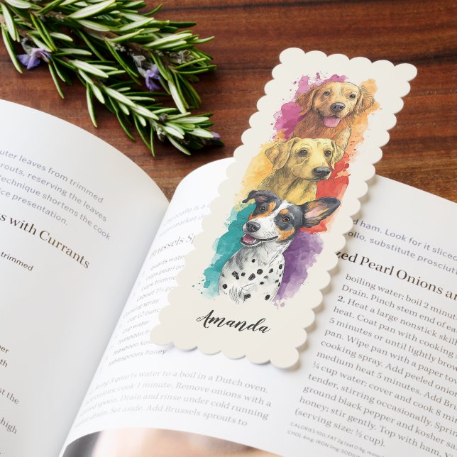 Cute Colorful Dog  Bookmarks (Book)