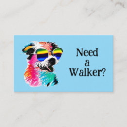 Cute Colorful Dog Pet Professional Business Card