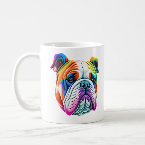 Cute colorful dog Rainbow Coffee Mug