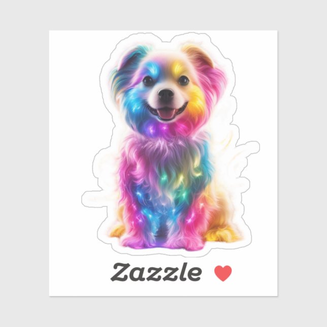 Cute Colorful Dog Sticker (Sheet)