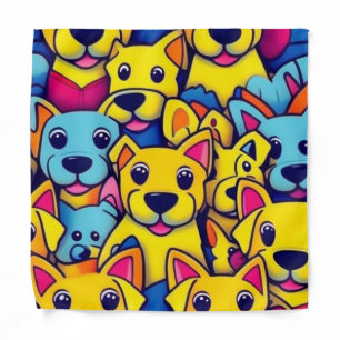 Cute colorful dogs happy dogs bandana