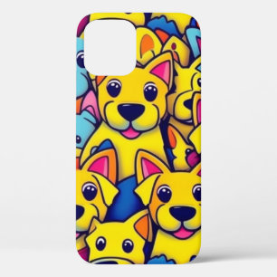 Cute colorful dogs happy dogs iPhone 12 pro case