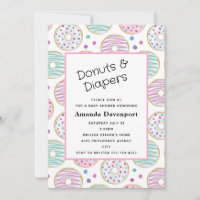 Cute Colorful Donut Pattern Baby Shower