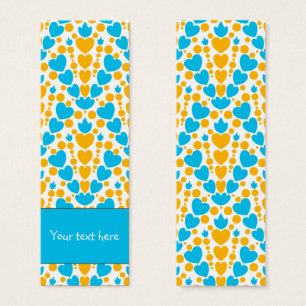 Cute colorful doodle dot and heart design Bookmark