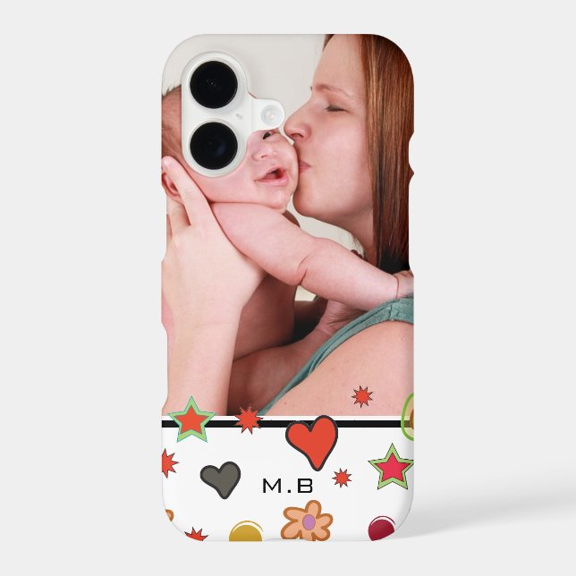 Cute Colorful Doodles Custom Photo Case-Mate iPhone Case (Back)