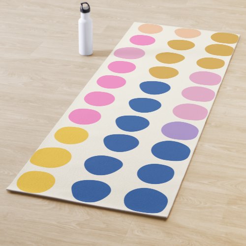 Cute Colorful Dots Scandinavian Pattern Yoga Mat