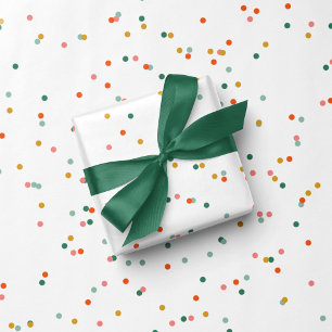 Cute colorful dots simple fun festive holiday wrapping paper