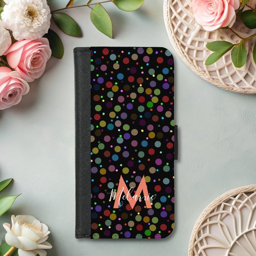 Cute Colorful Dotted spots iPhone 87 Wallet Case