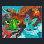 Cute Colorful Dragons Volcano Valley Jigsaw Puzzle<br><div class="desc">This cute design features colorful dragons in a volcano valley.
#dragons #cute #colorful #bright #fantasy #imagination #cartoon #kids #giftsforkids #giftsforboys #giftsforgirls #puzzles #jigsaw #jigsawpuzzles #fun</div>