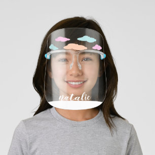 Cute Colorful Dream Weather Clouds Kids' Face Shield