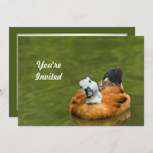 Cute Colorful Duck Photo Birthday Invitation