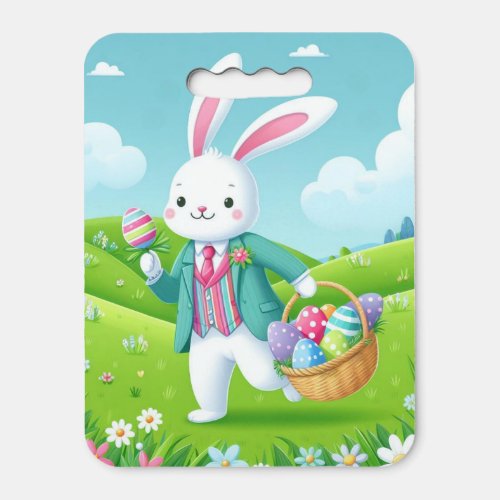 Cute colorful Easter bunny Seat Cushion