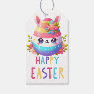 Cute, colorful Easter egg bunny Gift Tags