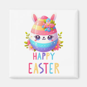 Cute, colorful Easter egg bunny Magnet