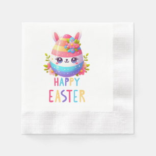 Cute, colorful Easter egg bunny Napkins