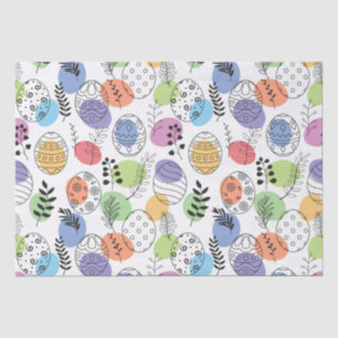 Cute colorful Easter Eggs Pattern Tissue Paper