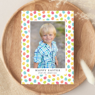 Cute & Colorful Easter Eggs Photo Holiday Card
