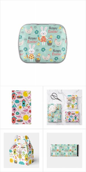 Cute Colorful Easter / Spring Cartoons
