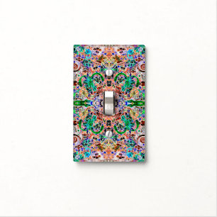 Cute colorful electric monsters design light switch cover