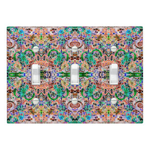 Cute colorful electric monsters design light switch cover