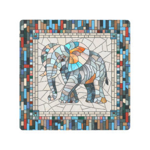 Cute Colorful Elephant mosaic art