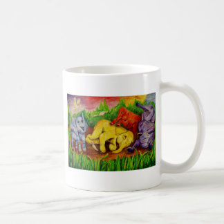 cute colorful elephants coffee mug