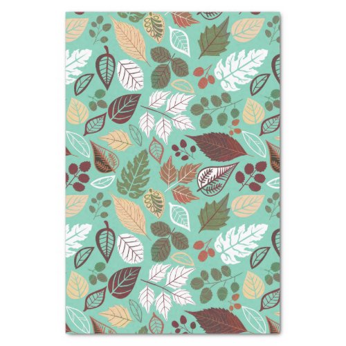 Cute Colorful Fall Leafs Pattern 3 Tissue Paper