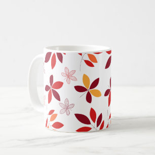 Cute & Colorful Fall Leaves Pattern Coffee Mug