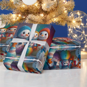 Cute Colorful Festive Christmas holiday wrapping Paper