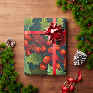 Cute Colorful Festive Christmas holiday wrapping  Paper