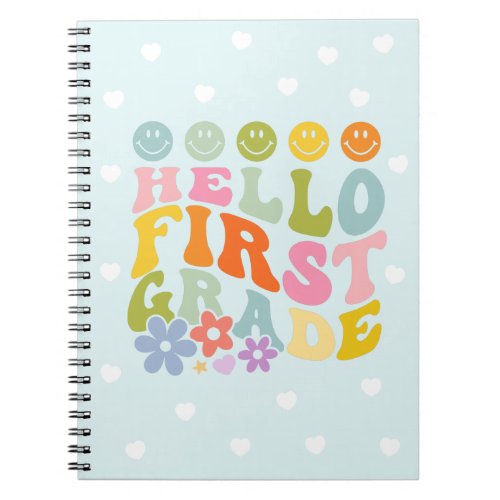 Cute Colorful First Grade Kids Notebook
