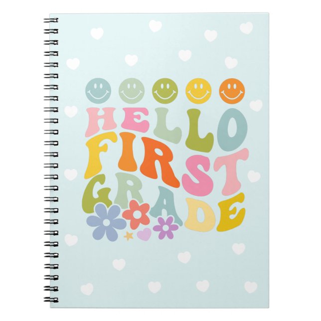 Cute Colorful First Grade Kids Notebook (Front)