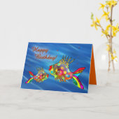 Cute Colorful Fish Birthday Card | Zazzle
