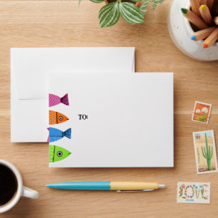 Cute Colorful Fish Envelope