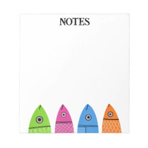 Cute Colorful Fish Notepad