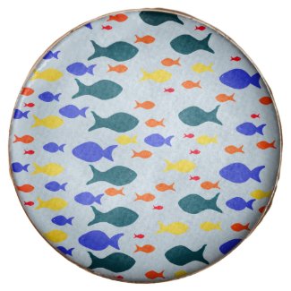 Cute Colorful Fishes Dipped Oreos