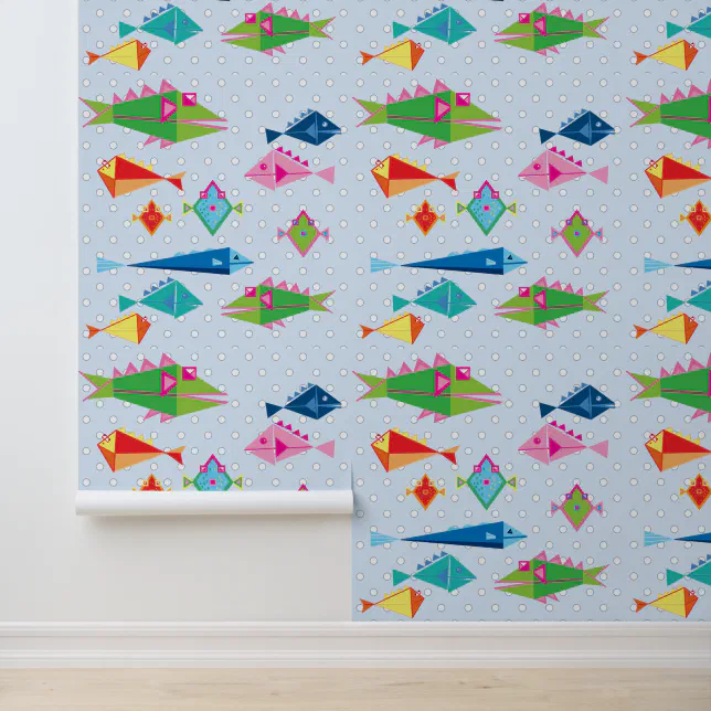 Cute colorful fishWallpaper Wallpaper | Zazzle