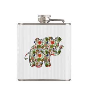 Cute Colorful Floral Baby Elephant Flask