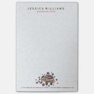 Cute Colorful Floral Baby Elephant Illustration Post-it Notes