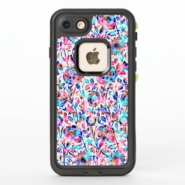 Cute colorful floral design LifeProof iPhone case (Back)