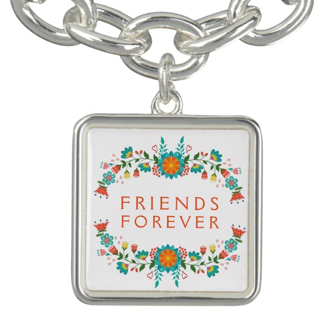 Cute Colorful Floral Frame Bracelet (Design)