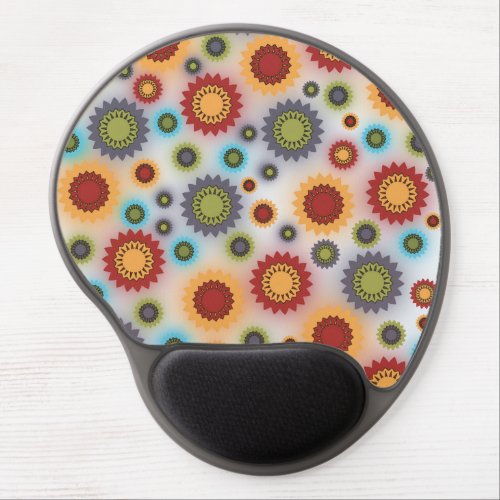 Cute Colorful Floral on White Mousepad