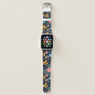 Cute Colorful Floral Pattern Apple Watch Band