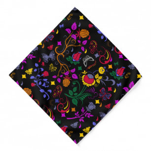 Cute colorful floral pattern  bandana