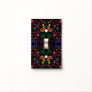 Cute colorful floral pattern light switch cover